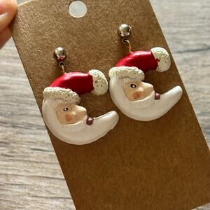 BOGO FREE PRIMITIVE Santa moon earrings